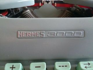 VTG 1960 ' s Hermes 3000 Seafoam Typewriter w/Case Script (Cursive) Switzerland 2