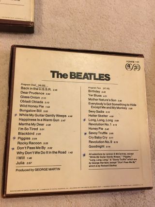 The Beatles - White Album - Rare 1968 Reel to Reel Tape - Apple Label FIVE of them 6
