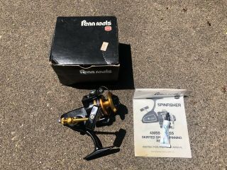 Vintage Penn 420ss Spinning Fishing Reel With Box/manuel