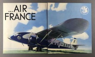 Air France Pullman Potez 62 Cutaway Vintage Airline Brochure 1936