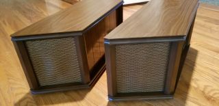 Vintage Pair Magnavox Console Stereo Extension Speakers Model S057 R - 4 3