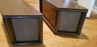 Vintage Pair Magnavox Console Stereo Extension Speakers Model S057 R - 4 4