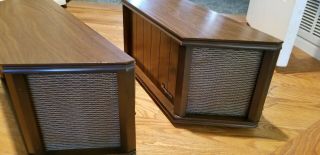 Vintage Pair Magnavox Console Stereo Extension Speakers Model S057 R - 4 5