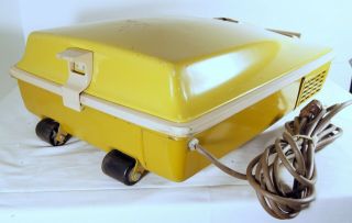 Vintage Hoover Vacuum Cleaner Portable Canister Yellow Model 2011 W Bags Tools 6