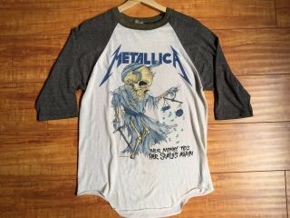 Vintage Metallica Justice Pushead T Shirt Large 1988 Rare