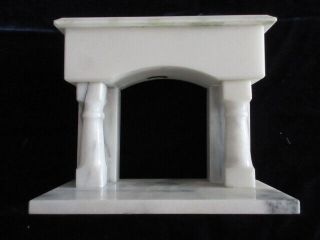 Vintage Dollhouse Miniature Handmade Marble Fireplace Mantle By Reminiscence