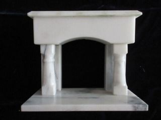 Vintage Dollhouse Miniature HANDMADE MARBLE FIREPLACE MANTLE by REMINISCENCE 2