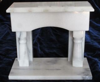 Vintage Dollhouse Miniature HANDMADE MARBLE FIREPLACE MANTLE by REMINISCENCE 8