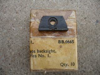 10 X Lee Enfield No1 Smle Backsight Caps In A.  J.  Parker Box Bb0665