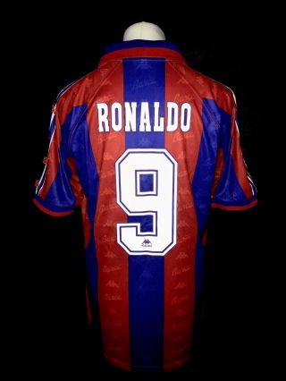 Barcelona 1995 - 97 Home Vintage Football Shirt 9 Ronaldo -
