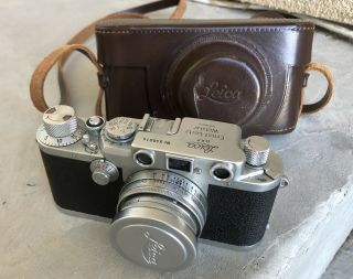 Vintage Leica Drp Ernst Leitz Wetzlar No.  540014 Camera And Case