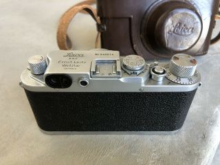 Vintage Leica DRP Ernst Leitz Wetzlar No.  540014 Camera And Case 3