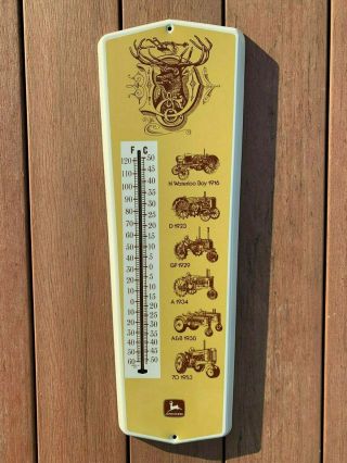 Vintage John Deere Quality Farm Equipment Advertising Thermometer