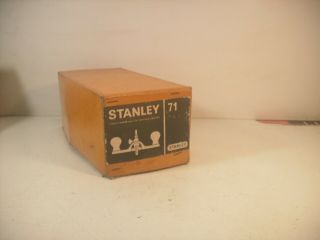 Vintage Boxed Stanley No 71 Router Plane,  3 Cutters