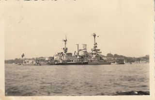 Snapshot Photo 1937 German Kriegsmarine Battleship Schlesweg Holstein 7
