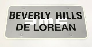 RARE NOS 1981 Vintage Beverly Hills Delorean Car Dealer License Plate Frame PAIR 12