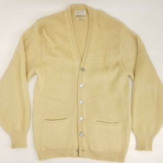 Vintage Mens Large The Baggy Shag Wool Mohair Cardigan Kurt Cobain Sweater Usa