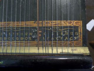 Vintage Regent Antique Concert Harp Zither Hand Painted all Strings made in USA 7