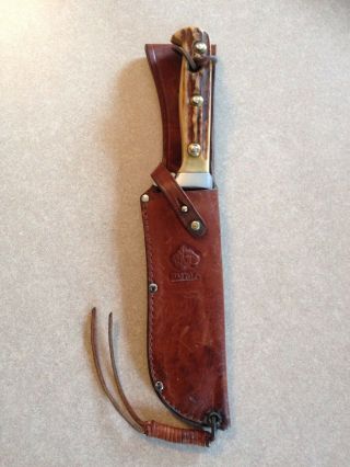 Vintage Puma White Hunter Knife Model 6384 Hunting Fishing Camping