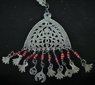 Rare Vintage Berber Moroccan Silver Necklace & Pendant