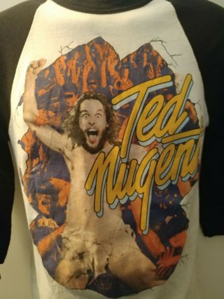 Vintage Ted Nugent 1981 Intensity In 10 Cities Tour Concert T - Shirt Sz M
