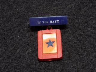 Wwii Us Army Son - In - Service Blue Star Pin - In The Navy
