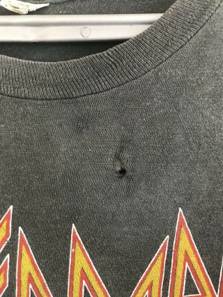 Vintage 80 ' s Def Leppard Pyromania Concert Tour Single Stitch S/S T - Shirt Size M 2
