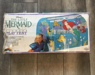 Vintage 90’s Disney Little Mermaid Slumber Play Tent Very Rare Movie