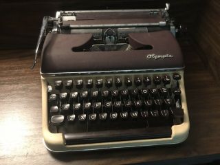 Antique Olympia Typewriter With Case Made In Germany Just Needs Ink