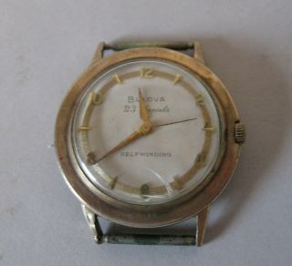 Vintage Bulova L9 23 Jewel Selfwinding 10k Rolled Gold Plate Wristwatch