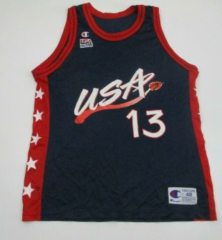 Vntg 90s USA Basketball Jersey NBA 48 champion Shaquille Oneal 13 olympics shaq 2