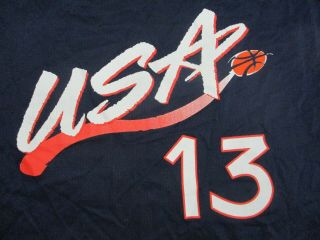 Vntg 90s USA Basketball Jersey NBA 48 champion Shaquille Oneal 13 olympics shaq 4