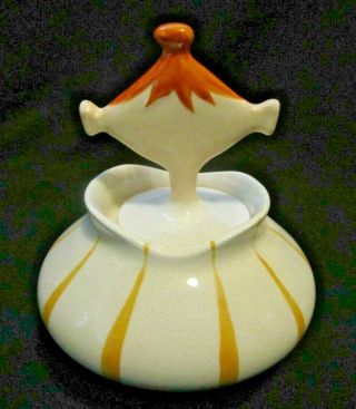 Vintage 1959 Holt Howard Pixieware Ceramic MAYONNAISE Jar & Spoon 2