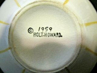 Vintage 1959 Holt Howard Pixieware Ceramic MAYONNAISE Jar & Spoon 9