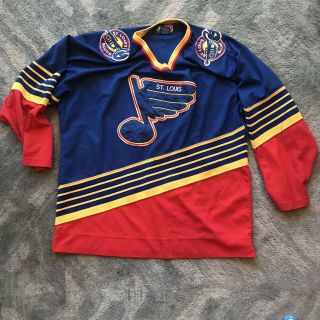 Vintage 90s St Louis Blues Starter Jersey Western Conference Mens Size Large