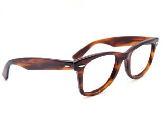 Ray Ban Vintage Sunglasses Frame Only B&l Wayfarer Tortoise Usa 50[]22 140