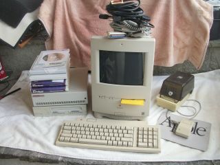 Vintage Macintosh Color Classic With Keyboard Mouse Ext Harddrives & Accessories