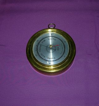 Vintage Swift & Anderson Brass Barometer Boston Mass Brass Barometer