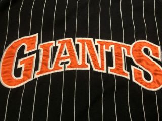 Rare Vintage Starter San Francisco Giants Throwback Baseball Pinstripe Jersey XL 6