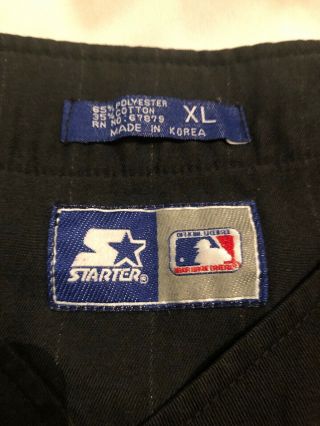 Rare Vintage Starter San Francisco Giants Throwback Baseball Pinstripe Jersey XL 7