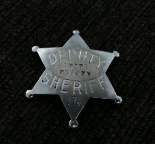 Vintage Butte County California Badge - Hallmarked Patrick & Co.