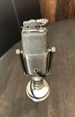 Vintage Japanese Microphone Butane Lighter - Sparking In