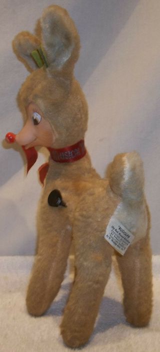 VINTAGE Rudolph the Red Nosed Reindeer Gund Swedlin Stuffed Animal 1949 4