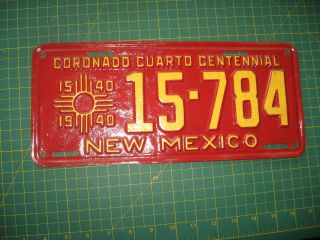Vintage License Plate 1940 Mexico Centennial Coronado Cuarto Nr