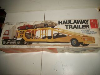 Vintage Amt Haulaway Trailer Car Auto Transport 1/25 Model Kit T523