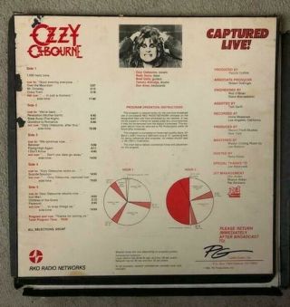OZZY OSBOURNE CAPTURED LIVE 3xLP / 1983 NM/VG,  RANDY RHOADS RARE 2