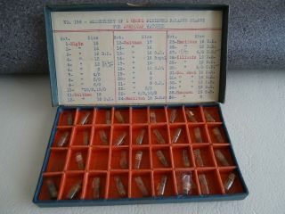 Vintage Watchmakers Box Of Balance Staffs For American Watches Waltham Elgin Etc