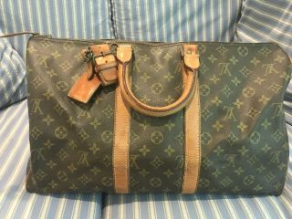 Louis Vuitton Satchel Luggage Carry On Bag Vintage