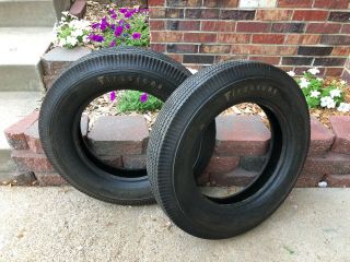 Pair (2) Coker Firestone Vintage Bias Tires 5.  25/5.  50 - 17 Bias 34 33 Ford Hot Rod