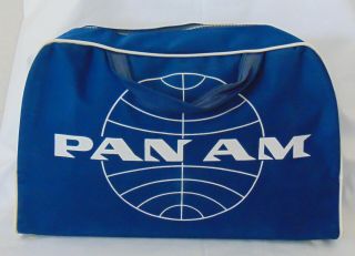 Vintage Pan Am Carryon Bag Medium Size Natco Products Blue